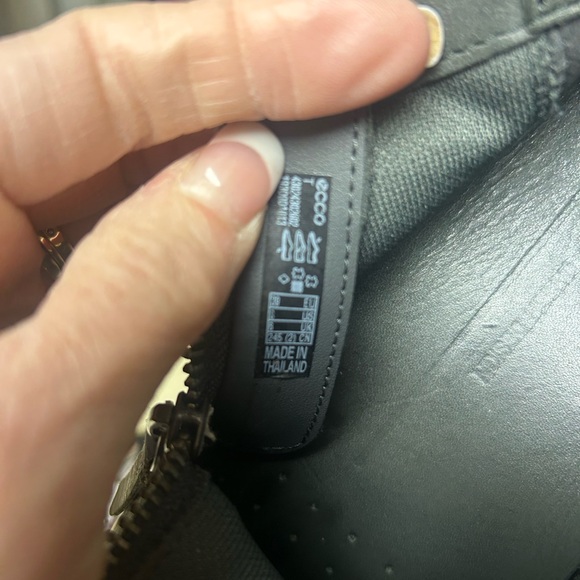 ECCO Women’s LEATHER Gray Soft 7 Nubuck Booties with Side Zippers Size US8/EU39 - Picture 10 of 12